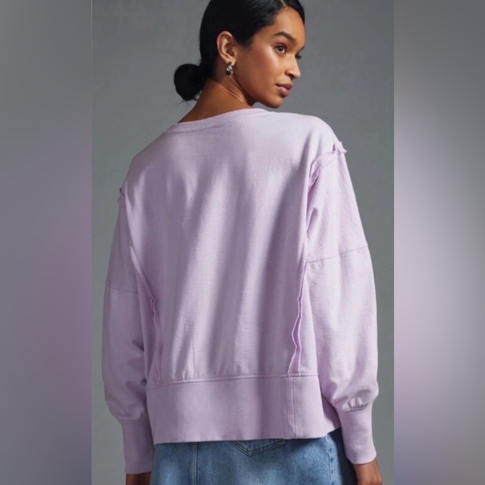 Anthropology Pilco PIntuck Pullover In Lavender, Size XS - Picture 3 of 11